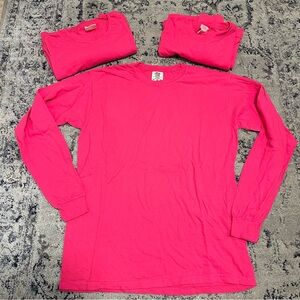 Lot of 3 - Men’s Comfort Colors Long Sleeve T-Shirts - New Without Tags